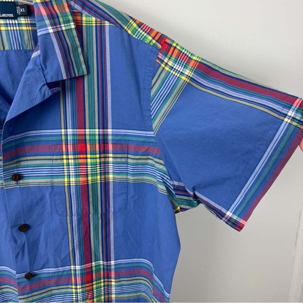 Polo Ralph Lauren Vintage Madras Plaid Casual Button Down Shirt - Picture 2 of 6
